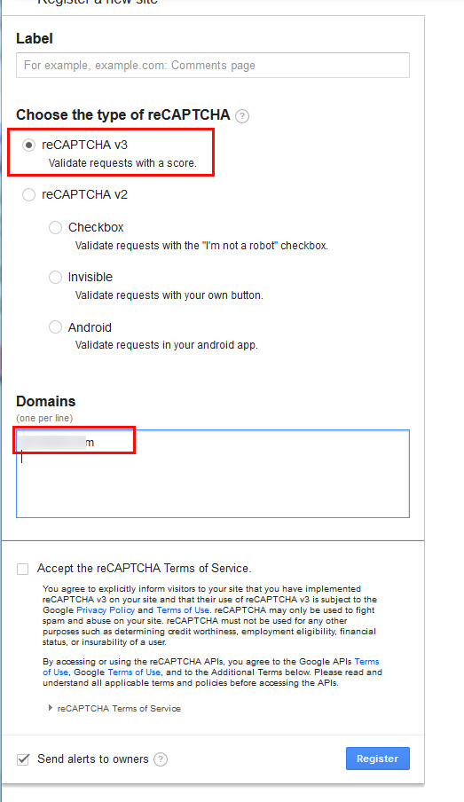 グーグル、グーグル、reCAPTCHA v3の設定
