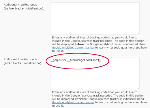 Google Analyticator設定画面・その2 Google Analyticator設定画面・その2