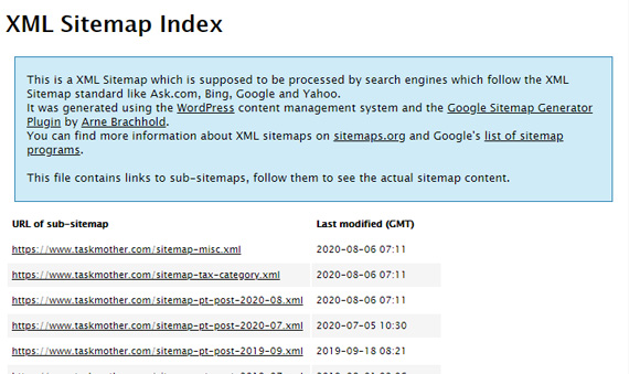 Google XML Sitemapsのサイトマップ